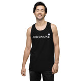 Men’s premium DISCIPLINE tank top (NEVER GIVE UP)