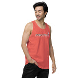 Men’s premium DISCIPLINE tank top (NEVER GIVE UP)