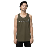 Men’s premium DISCIPLINE tank top (NEVER GIVE UP)