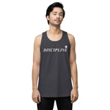 Men’s premium DISCIPLINE tank top (NEVER GIVE UP)